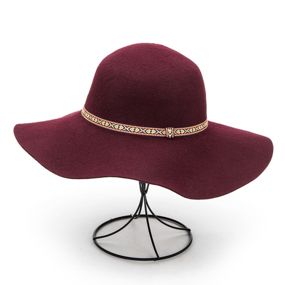 Western Wool Felt Fedora Hat
